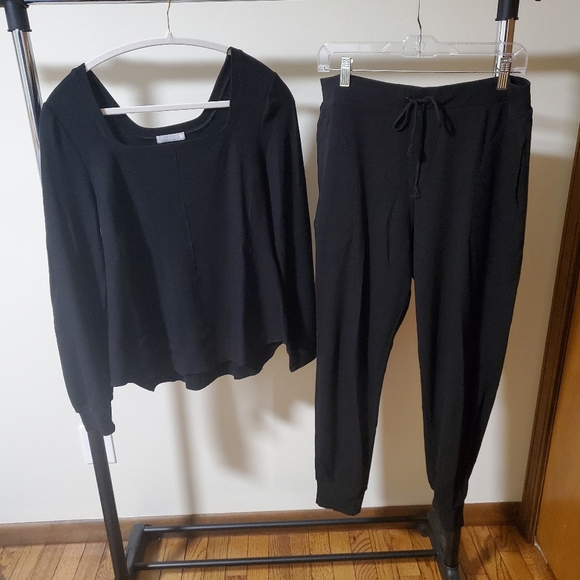 Uniqlo x Mame Kurogouchi Heattech Wool Blend Waffle Square Neck T & Pants Set - Picture 1 of 16